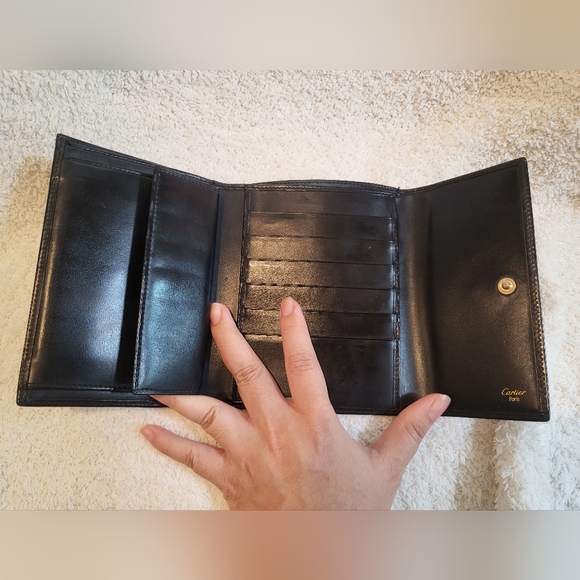 Cartier Panther Black Trifold Wallet - Picture 4 of 11